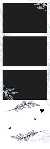 Φωτογραφία με το κλασικό template Leaves and Hearts, με σχέδια φύλλων και καρδιές