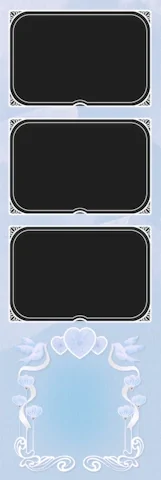 Φωτογραφία με το κλασικό template Elegant Blue, με διακριτικές μπλε λεπτομέρειες για μια εκλεπτυσμένη αισθητική