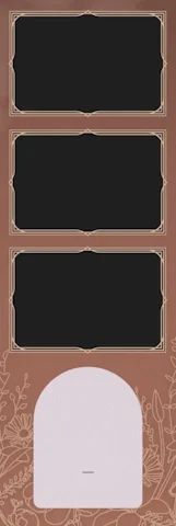 Φωτογραφία με το κλασικό template Rust Orange, που περιλαμβάνει φλοράλ εικόνες και ρουστίκ αποχρώσεις